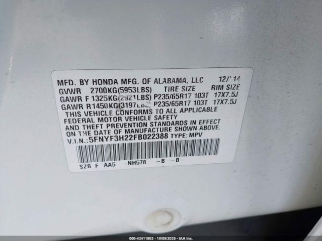 Honda Pilot Lx Image 7