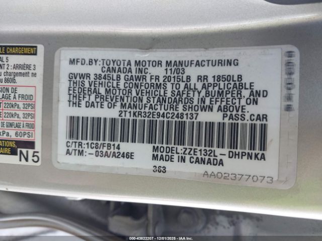 Toyota Matrix Xr Image 16