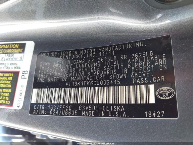 Toyota Camry Se V6 Image 12