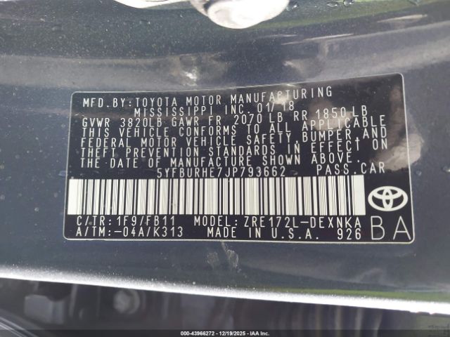 Toyota Corolla Le Image 10