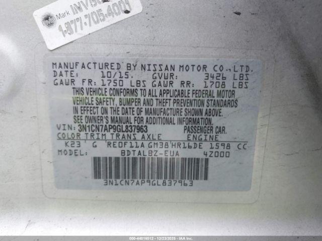 Nissan Versa 1.6 Sv Image 6