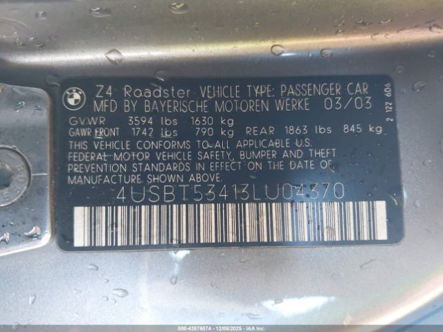 BMW Z Series 3.0i Image 17